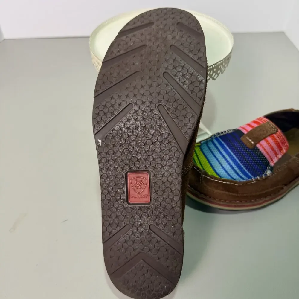 Ariat Shoes Sz 8 B Cruiser Palm Serape Shoes Loafers Suede Slip Ons Rainbow